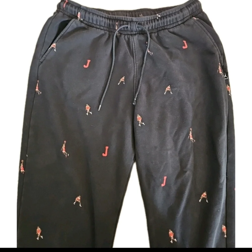 Nike Air Jordan Mens Black Essentials Printed Fleece Pants XL